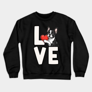 Boston Terrier Love Crewneck Sweatshirt